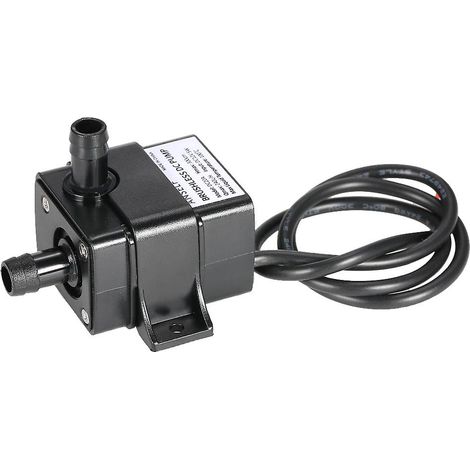 Extrem leise bürstenlose 12-V-Mikropumpe für Wasser/Öl, wasserdicht und tauchfähig, für Springbrunnen/Aquarien, Fördermenge 240 l/h, 5 W, Förderhöhe 3 m (1/4)