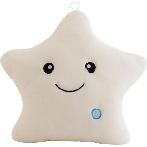 Coussin Étoile Scintillante, Peluche Cinq Étoiles Lumineuses LED Colorées, Cadeau d'Anniversaire, Saint-Valentin, Décoration pour la Maison (1/5)