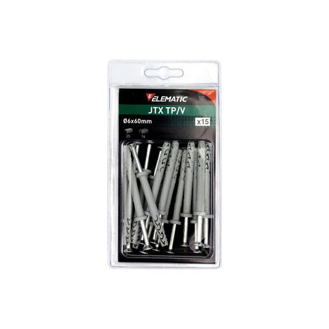 ELEMATIC BLISTER TASSELLO JTX TP/V 6X60 C/VITE 15 PZ- 8,0 confezione