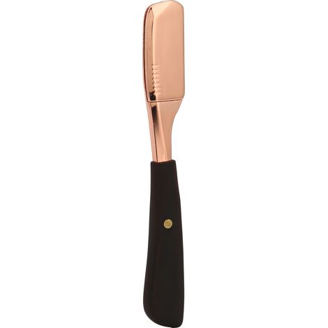 Porte-lame de rasage vintage en bois à manche doré rose pour salon de coiffure (1/5)