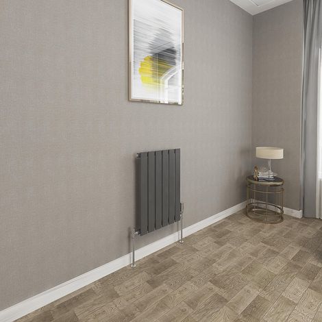 600x408mm Anthracite Single Flat Panel Radiator Horizontal Modern Central Heating Radiators