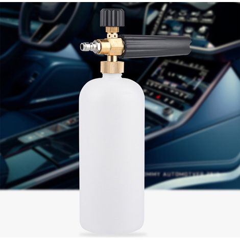 Canon à mousse voiture, buse réglable, jet puissant, mousse riche et uniforme, 5 embouts pour nettoyeur haute pression, pulvérisateur auto, accessoire lavage. (1/5)