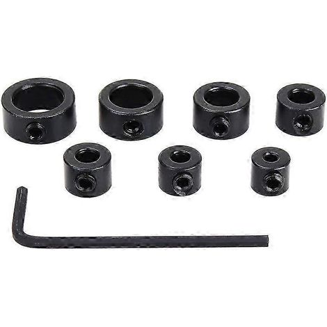 Ensemble de 8 bagues de positionnement pour forets de 3 à 12 mm avec clé hexagonale (1/3)