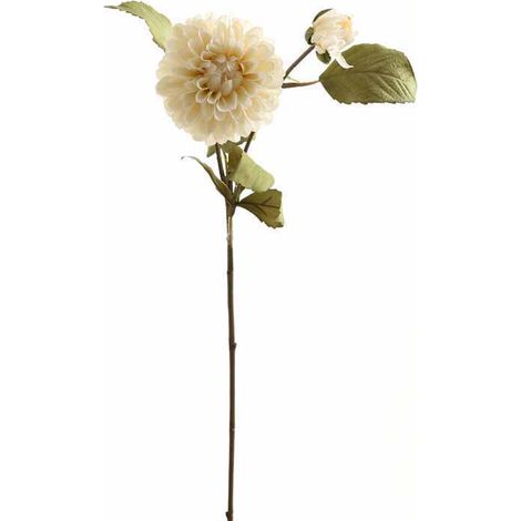 Dahlia Stem Artificial Plant - Plastic - L28 x W28 x H62 cm - White