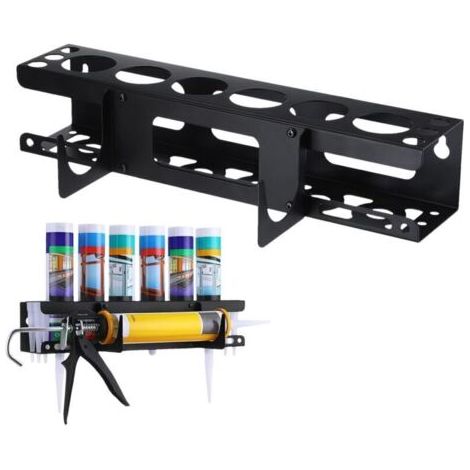 BUNTHAUS Support De Rangement Pour Tube De Silicone Support De Tube De Calfeutrage À La Main En Acier Supports Mural Cartouche Silicone Avec Base Horizontale Peut Contenir 6 Tubes De Calfeutrage (1/4)