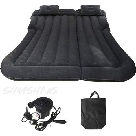 Shmshng – Matelas gonflable pour voiture 175x135 cm – Flocage PVC antidérapant – Gonflage rapide avec pompe électrique – Charge maximale 300 kg - Souffleur60-75W (1/5)