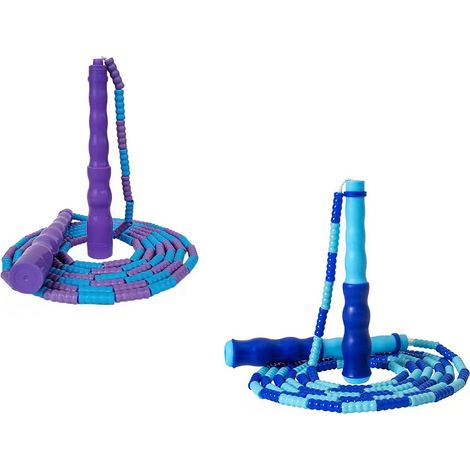 Corde à Sauter Enfants - Corde à Sauter À Perles - Réglable par Coupure - Pour Enfants et Adultes - 2 Pièces (1/5)