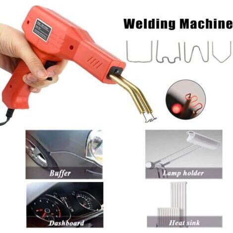 NALOOKAMIC Soudure Plastique Machine, 50W Soudeuse Plastique, Kit Reparation Plastique, Outil de soudage de réparation de pare chocs de voiture avec 200 agrafes, pinces, mallette de transport (1/3)