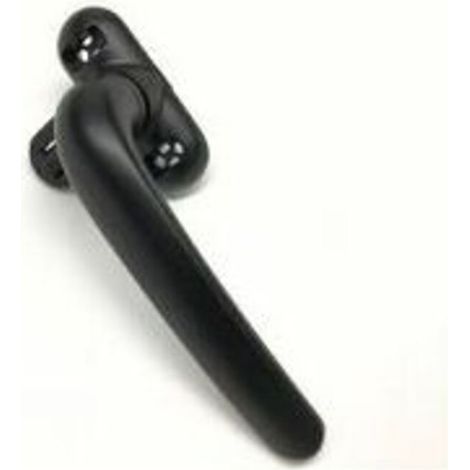 Maniglie per porte e finestre, maniglie per finestre in lega di alluminio, maniglie per finestre ignifughe, anelli di bloccaggio, maniglie a forma di sette, apertura interna, maniglie nere (1/4)