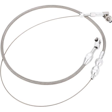 Câble de gaz 61 cm (24 po) en inox, souple, installation rapide, ensemble de commande d'accélérateur pour tuning auto (1/5)