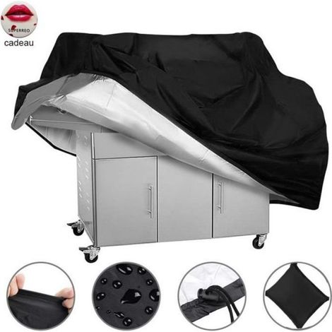 Housse Barbecue - 210D Oxford Imperméable - 170 x 61 x 117 cm - Pour Grill Extérieur - 1 Pièce (1/4)