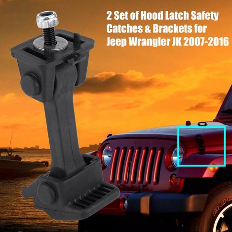 Sätze Motorhaubenverriegelungen und Halterungen für Jeep Wrangler JK 2007-2016 - Garantierte Sicherheit und Kompatibilität (1/5)