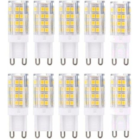 Lot de 10 Ampoules LED G9 Blanc Chaud 3000K 5W Équivalent 40W 420 Lumens Non Dimmable (1/4)