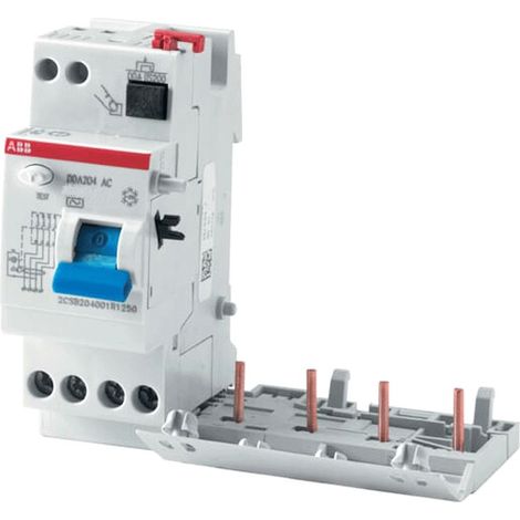 Bloc Différentiel (DDA204) 4 Pôles 40A 500mA Type AC (Pour S200) 2CSB204001R4400 ABB 452054