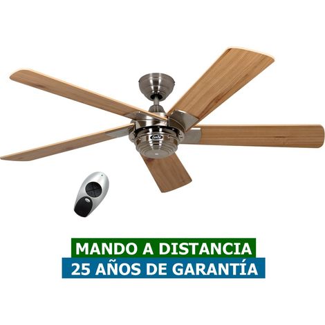 Ventilateur de plafond CasaFan 9513267 ROTARY 132 BN-KF Pine / Satin Chrome (1/5)
