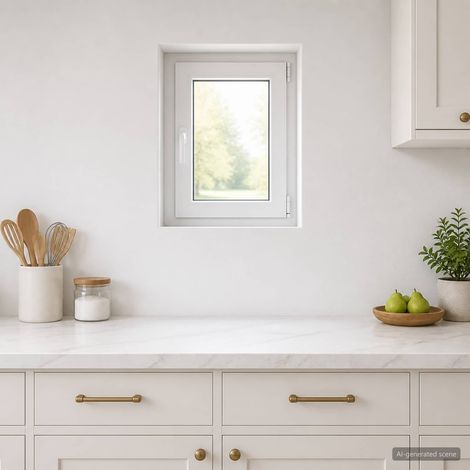 vidaXL Colore interno della finestra del seminterrato Bianco RISOR