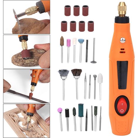 Mini meuleuse électrique 12 V pour le polissage du jade, kit d'outils de meulage, 16 000 tr/min, prise UE 90-240 V (1/5)