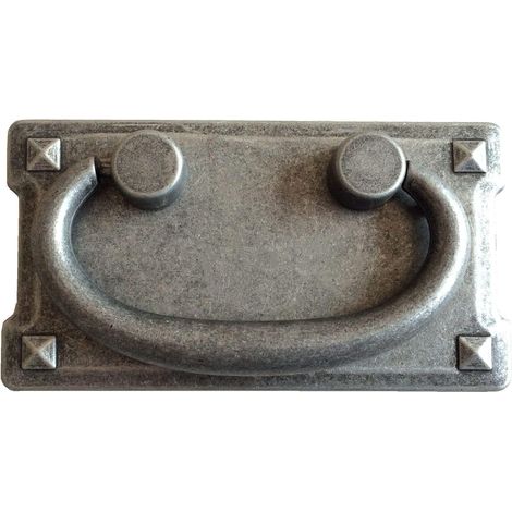 Poignées de meuble-lavabo, verticales noires style vintage 2,25 (1/5)