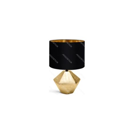 Lampe décorative en céramique de style luxueux, culot E14, noire et dorée, pour intérieurs modernes