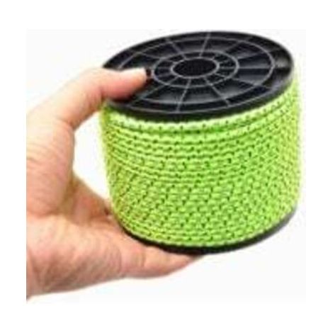 CHOYCLIT 50M Tente Réfléchissante Corde de Nylon Camping Corde Extérieur Vent Cordes pour Camping en Plein air et Randonnée Vert Fluorescent 4mm (1/2)