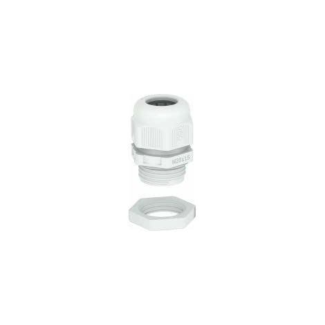 OBO Bettermann Raccord de câbles avec contre-écrou M20 polyamide gris clair RAL 7035, 2022766