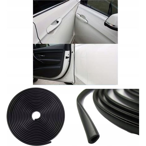 Tira decorativa para bordes de parachoques, perfil en U, 8x6 mm, 8 m, negro mate. (1/5)