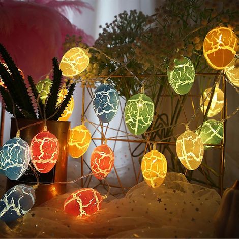 Décorations de Pâques, guirlandes lumineuses LED à piles (240870) (1/3)