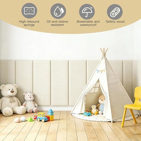 panneaux muraux - 40 x 20 cm - panneaux muraux - chambre à coucher, chambre d'enfant, bureau, couloir - blanc
