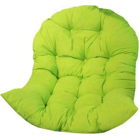 Coussin pour Chaise Pivotante Œuf Suspendue, Assise de Balançoire avec Housse Rembourrée Verte, Taille Unique, Confort Extérieur (1/2)