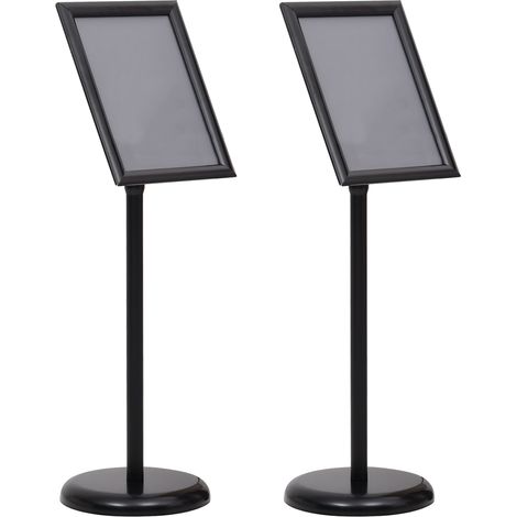 Plakatständer 2 stk. Schwarz 32,7 x 24 x 108 cm Aluminium vidaXL