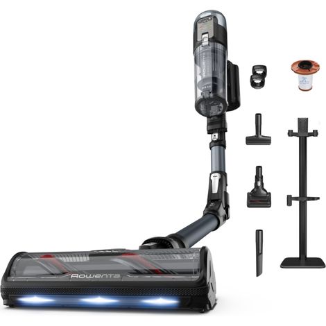 Rowenta X-Force Flex 16.60 RH9C71E0 scopa elettrica Aspirapolvere a bastone 2 in 1 Batteria Secco Senza sacchetto Nero, Blu