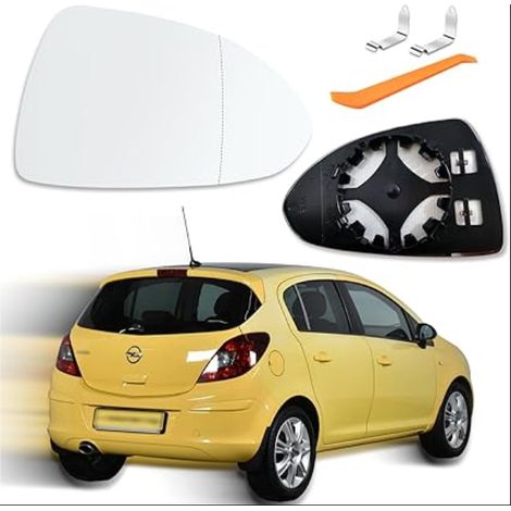 Miroir Glace Verre de Rétroviseur Remplacement Droite pour D 07.2006-08.2014 E 09.2014-06.2019 Extérieur Recul Chauffant Asphérique avec Plaque de Support (1/5)