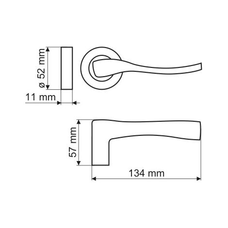 Poignée DH94, Volatis, Basic Line, plaque ronde, nickel brossé