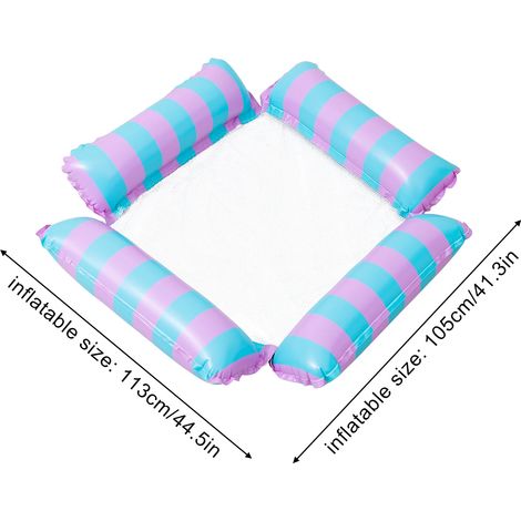 Hamac gonflable pour piscine avec filet rafraîchissant, chaise longue aquatique, adapté aux piscines et aux plages.