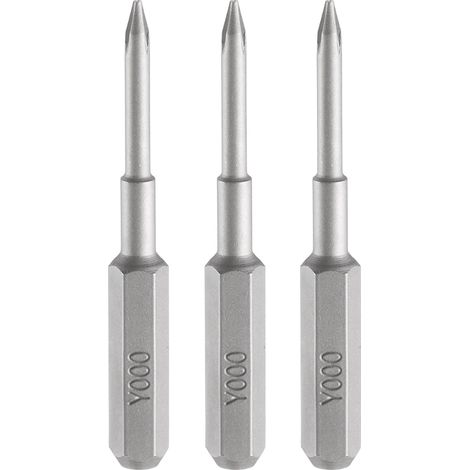 3pcs Y000 Embout de Tournevis Tri-Wing 5/32" Tige Hexagonale 35mm/1.38" Longueur Magnétique Tête En Y à 3 Pans Acier S2 Embout de Tournevis (1/5)