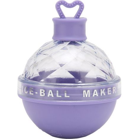 Purple Flexible Spherical Ice Mold in TPE/AS – Ideal for Wine, Coffee and Tea (1/5)