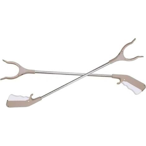 2 x Short Pick Up Pliers 30 cm/40 cm/60 cm Collecting Tools Waste Tongs for Elderly People Yard Garden (Colour: 60 cm) (1/5)