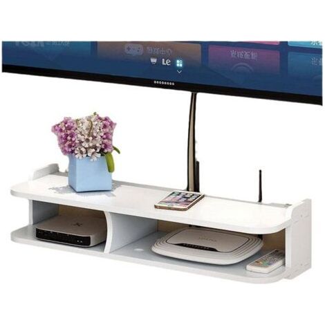 Support mural pour routeur Wi-Fi, décodeur TV et étagère à 2 tiroirs. - AquaForge (1/2)
