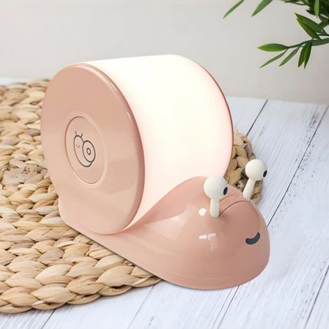 1 Veilleuse escargot, base magnétique, lumière réglable 6500K, batterie 800mAh, pour chambre et bureau (1/5)