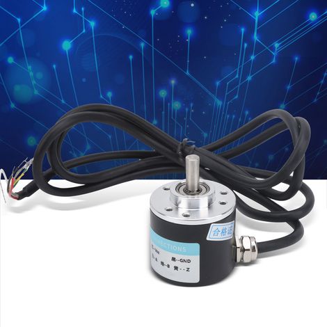Dreiphasiger inkrementeller ABZ-Geber mit 6 mm Vollwelle, 5–24 V DC, Teilenummer C38S6G5-200Z (1/5)