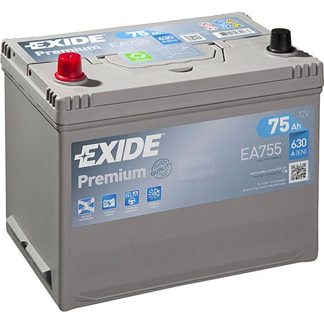 Batterie Exide Premium EA755 12v 75AH 630A D26G (1/3)