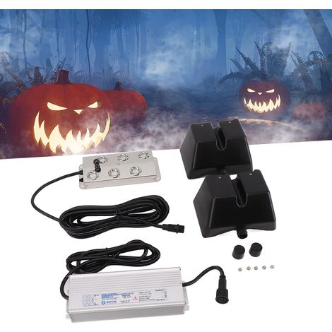Generador de niebla ultrasónico con 6 boquillas, acero inoxidable 304, grado de protección IP67, con transformador de 220 V y enchufe europeo para decoraciones de Halloween y paisajismo. (1/5)