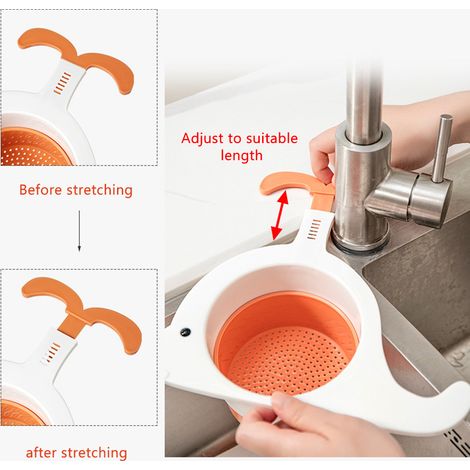 Panier de vidange pour évier de cuisine, filtre à légumes et fruits, égouttoir suspendu pour évier, accessoire de cuisine pratique