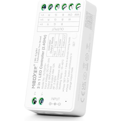 Contrôleur ruban LED 3 en 1 RGB - RGBW - RGB+CCT - 12/24V DC - (1/3)