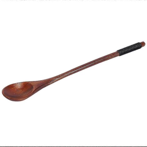 Ensemble de 6 cuillères en bois à long manche, style japonais, pour thé et café, dessert et mélange de miel (XJF) (1/5)