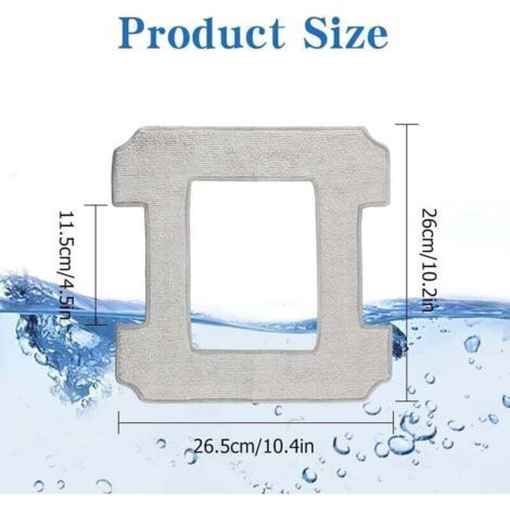 8 Pièces pour Ecovacs Winbot W1 Pro/W1/W2 Omni/W2 Serpillère Rechange Kit, Microfibre Lingette Robot Lave Vitre pour Ecovacs Winbot, pour Nettoyage Vitre