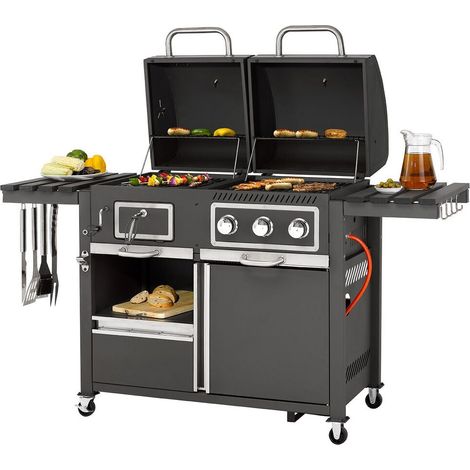 Tepro Kohle-Gas-Kombigrill Toronto Kombi Kohlegrill Gasgrill (1/4)