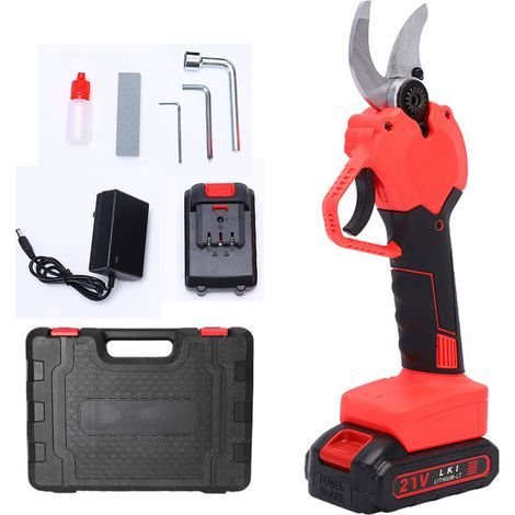 Elektrische Gartenschere, 21 V, 40 mm Schnittdurchmesser, 1,5 Ah wiederaufladbarer Lithium-Ionen-Akku mit 1 Akku (1/5)