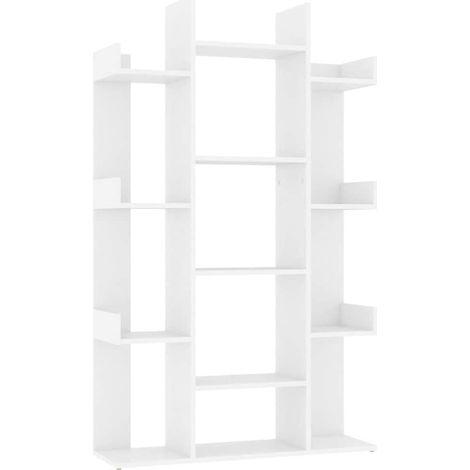 Maison Exclusive - Bücherregal Weiß 86x25,5x140 cm Holzwerkstoff