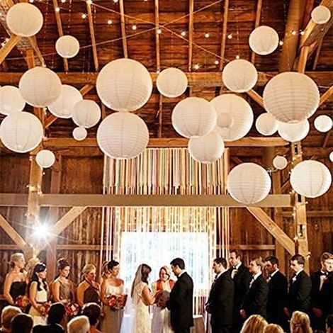 Lot de 30 - LED Ballons Lampes LED Lampion - LED Lanterne Papier - LED Lumineuse Pour Ballon Lanterne Papier Décoration Mariage - Fête - Blanc Froid (1/5)